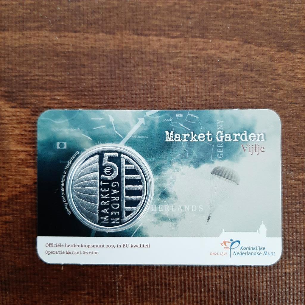 Coincard Market Garden BU Nederland 2019., Setje, Zilver, Overige landen, Ophalen of Verzenden