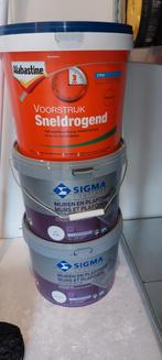 Sigma muurverf wit en Alabastine voorstrijk, Doe-het-zelf en Verbouw, Verf, Beits en Lak, 10 tot 15 liter, Ophalen, Zo goed als nieuw