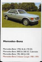 A27 autokaartje mercedes - benz s klasse coupe 1981-1991, Ophalen of Verzenden, Zo goed als nieuw, Auto's
