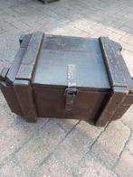 Vintage Houten Kist - Militaire Stijl, Ophalen of Verzenden
