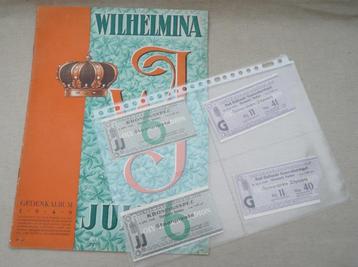 Gedenkalbum 1948 Wilhelmina en Juliana (+ kaartjes kroningss beschikbaar voor biedingen