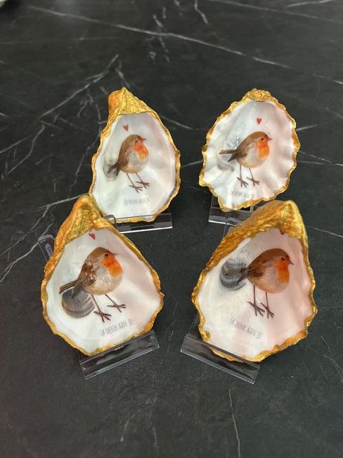Roodborst decoratie styling oester nieuw cadeautjes, Verzamelen, Beelden en Beeldjes, Nieuw, Dier, Verzenden
