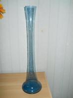 blauwe vaas 60 cm hoog, Ophalen, 50 tot 75 cm, Blauw, Glas