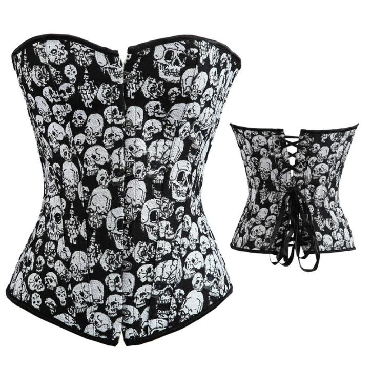 Doodskopppen korset skulls bustier doodskop punk gothic, Kleding | Dames, Ondergoed en Lingerie, Body of Korset, Overige kleuren