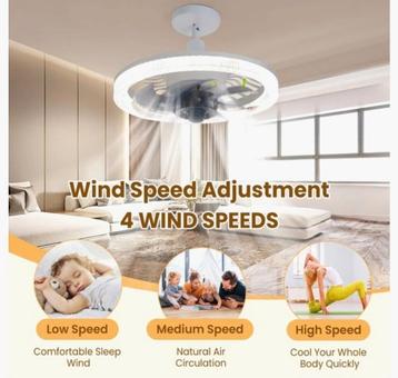 PLAFOND VENTILATOR MET VERLICHTING VOOR DE ZOMER EN WINTER  beschikbaar voor biedingen