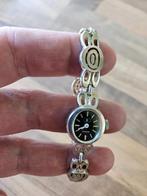 zilverkleurig opwind horloge met leuke schakels 18 cm, Overige merken, Staal, Gebruikt, Polshorloge