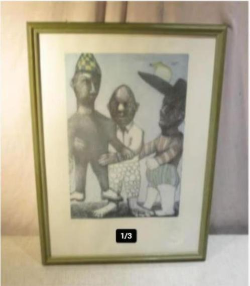 Prachtige Speciale Litho 'Short People' - Gesigneerd, Antiek en Kunst, Kunst | Litho's en Zeefdrukken, Ophalen of Verzenden