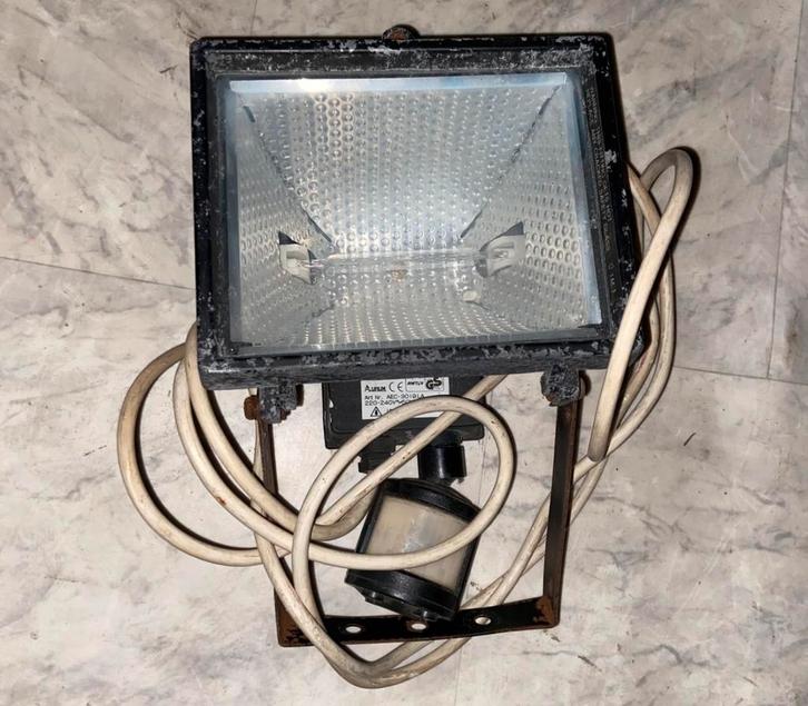 Halogeen Lamp met Sensor & Statief, Doe-het-zelf en Verbouw, Bouwverlichting, Gebruikt, Ophalen of Verzenden