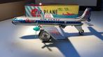 Vliegtuig, blik, met propeller aandrijving, MF 107, Chinees, Verzamelen, Speelgoed, Ophalen of Verzenden, Zo goed als nieuw