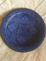 Marokkaanse Oosterse schaal bord Blauw, Antiek en Kunst, Ophalen of Verzenden
