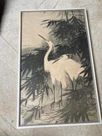 Schilderij twee reigers, Antiek en Kunst, Ophalen