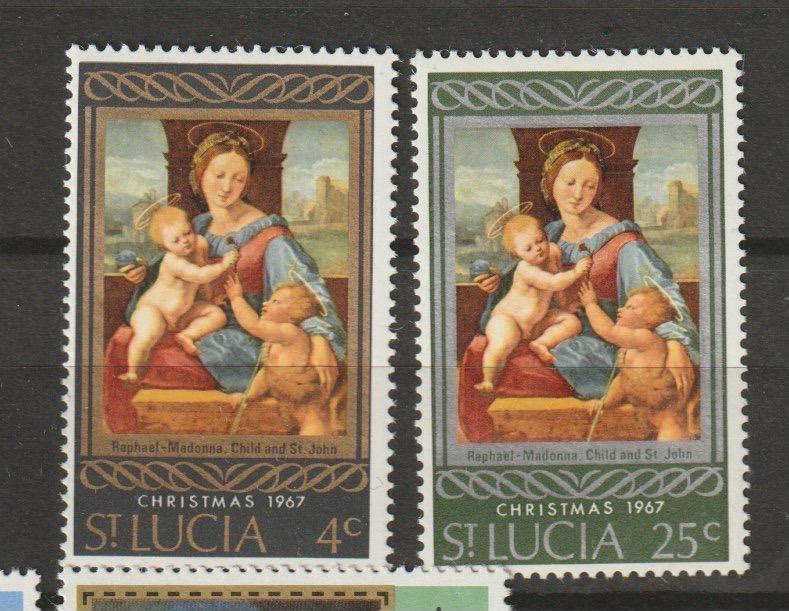 TSS Kavel 1.30023 St. Lucia pf minr 219-220 kerst, Postzegels en Munten, Ophalen, Postfris, Midden-Amerika