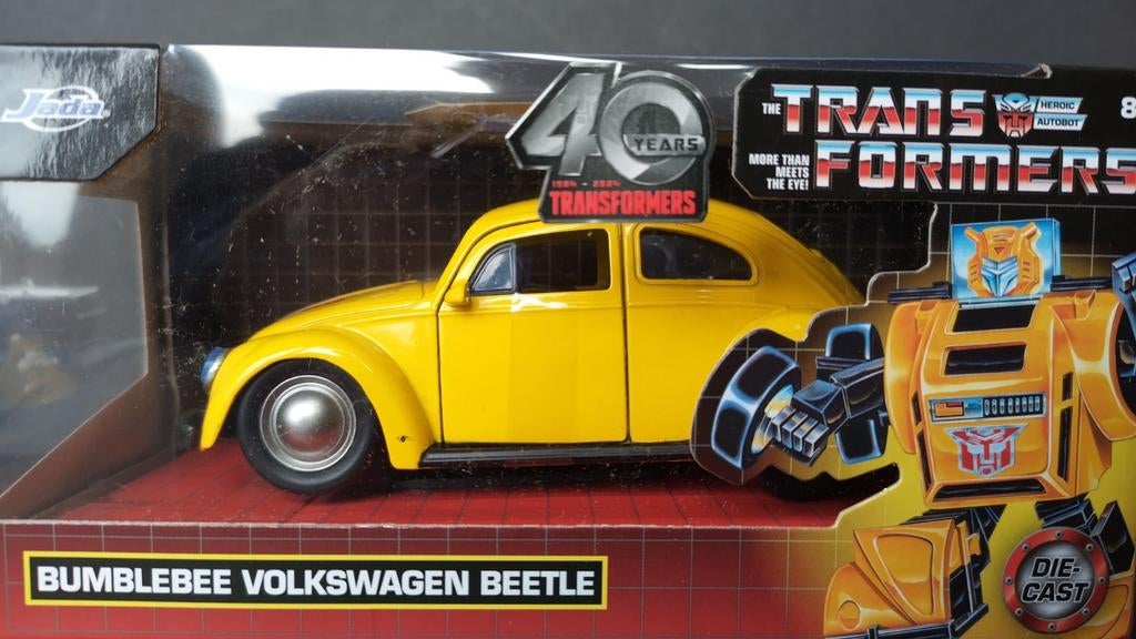 Volkswagen VW Beetle Bumblebee Transformers 1:32 Jada Pol, Hobby en Vrije tijd, Modelauto's | 1:32, Overige merken, Auto, Verzenden