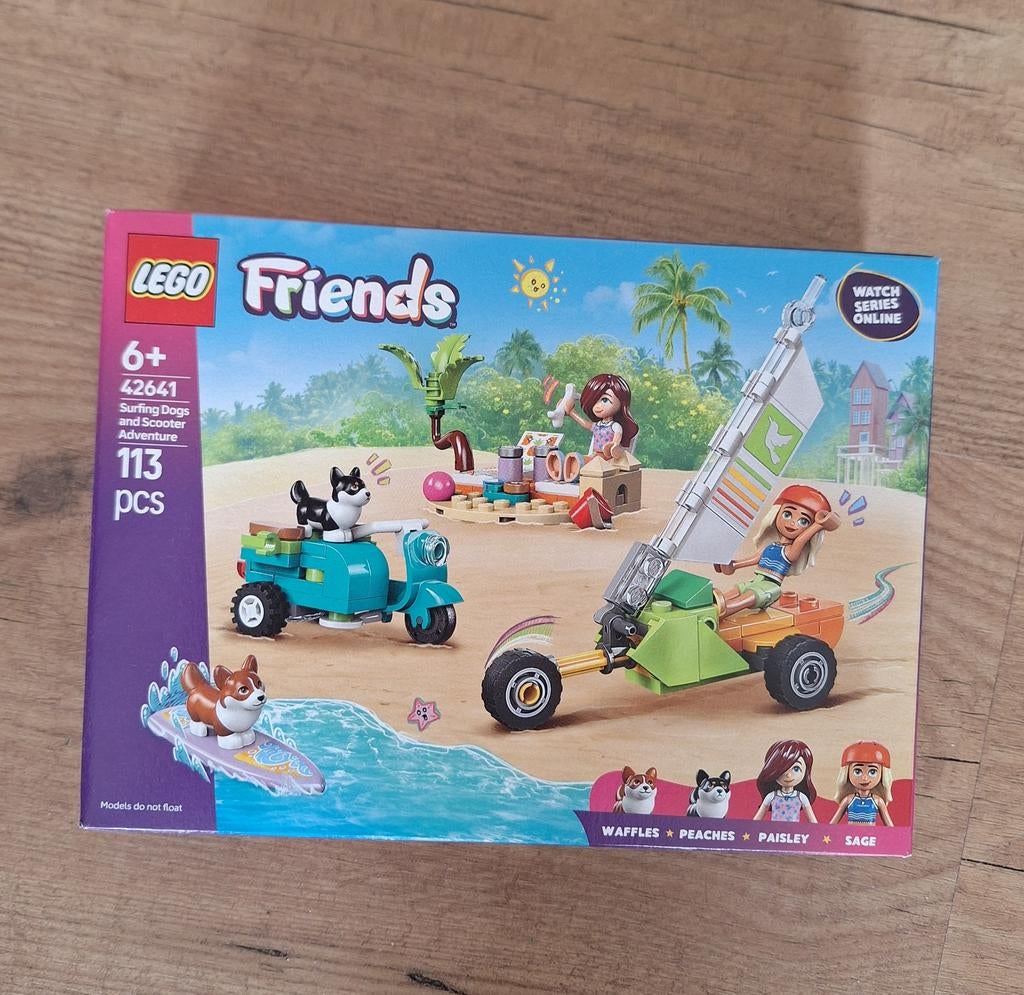 LEGO Friends 42641 Surfing Dogs en Scooter Avontuur, Kinderen en Baby's, Speelgoed | Duplo en Lego, Inclusief minifiguren, Lego