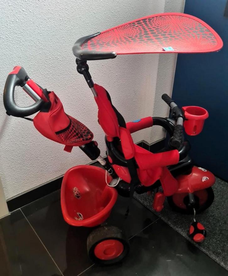 SmarTrike Meegroei Driewieler Rood met Lieveheersbeestjes, Fietsen en Brommers, Fietsen | Driewielers, Gebruikt, Duwstang, Ophalen