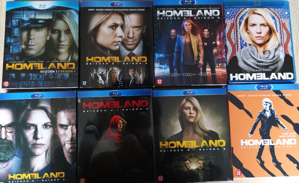 Homeland - Complete Serie 1 - 8 (8 LOSSE DVD/BLURAY BOXEN), Cd's en Dvd's, Verzenden, Boxset, Zo goed als nieuw, Actie en Avontuur