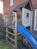 Houten speelhuis met glijbaan, Ophalen, Gebruikt, Hout