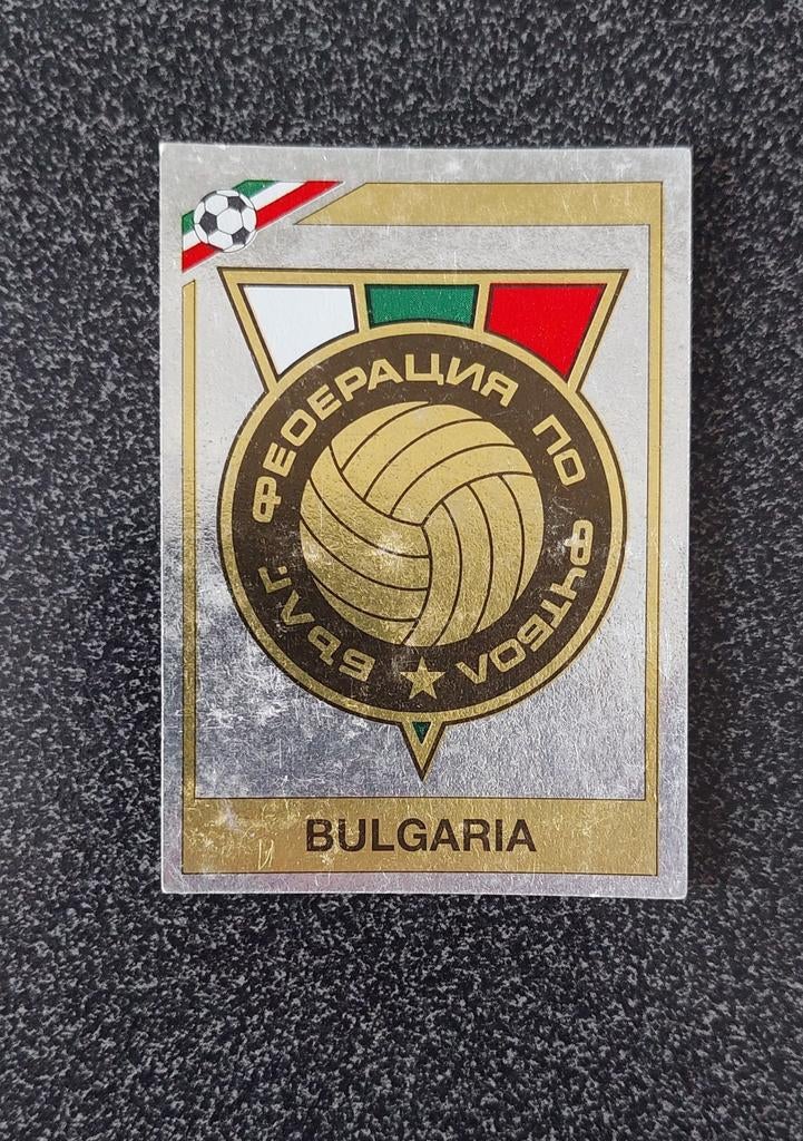 Panini WK 1986 Mexico nr 54 badge Bulgarije, Ophalen of Verzenden, Zo goed als nieuw, Buitenlandse clubs, Poster, Plaatje of Sticker