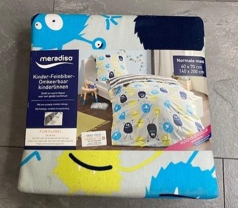 Nieuwe omkeerbare dekbedhoes, maat 140x200 cm (qwe), Blauw, Dekbedovertrek, Nieuw, Ophalen of Verzenden