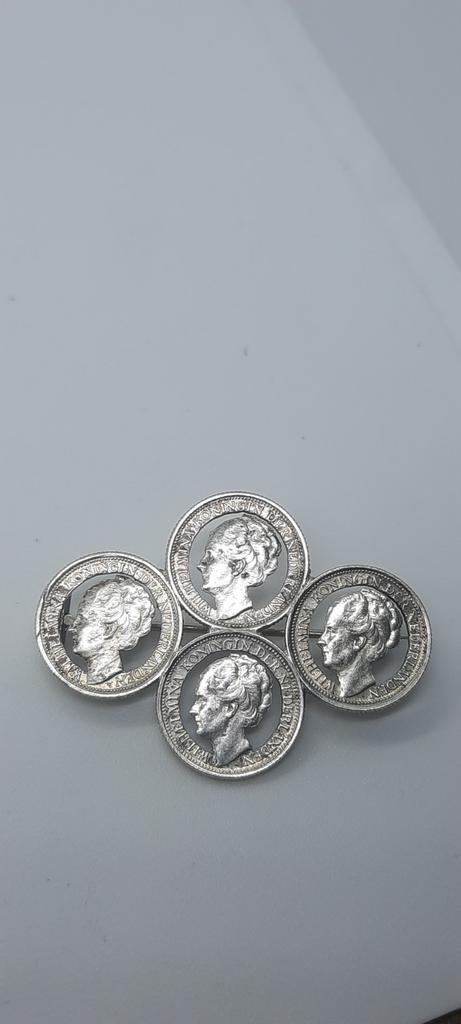 Zilveren Broche Koningin Wilhelmina, Ophalen of Verzenden