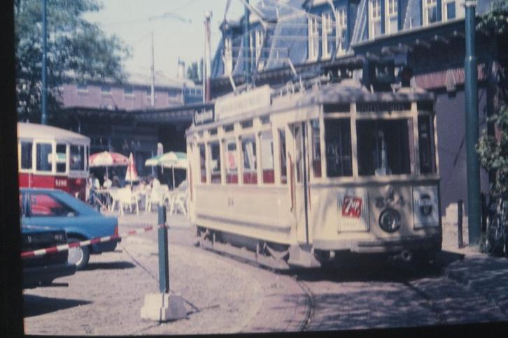 2 dia's oude tram HTM Den Haag Haagsche Tramweg Maatschappij, Verzamelen, Spoorwegen en Tramwegen, Gebruikt, Tram, Kaart of Prent