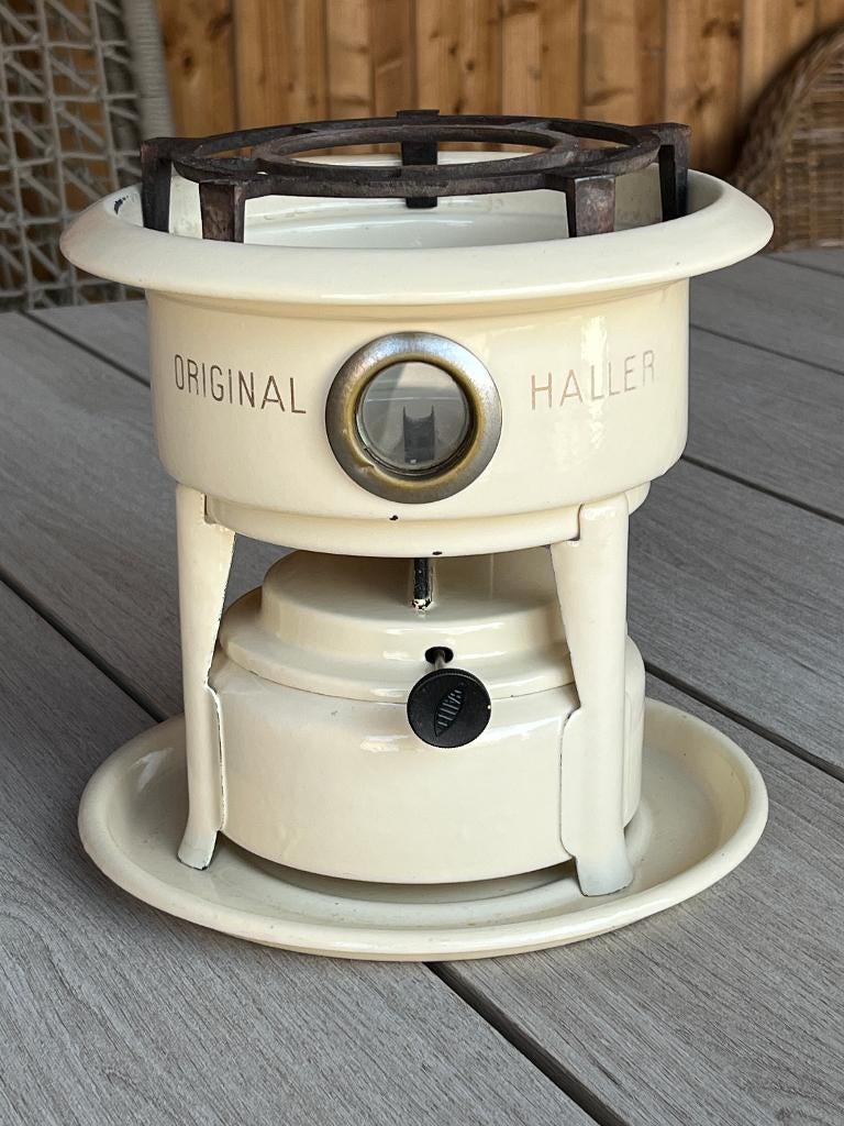 Haller 1-pits petroleumstel, Antiek en Kunst, Antiek | Emaille, Ophalen of Verzenden