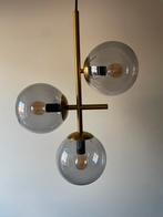 Plafondlamp met drie glazen bollen, Huis en Inrichting, Ophalen, Gebruikt, Glas, Minder dan 50 cm