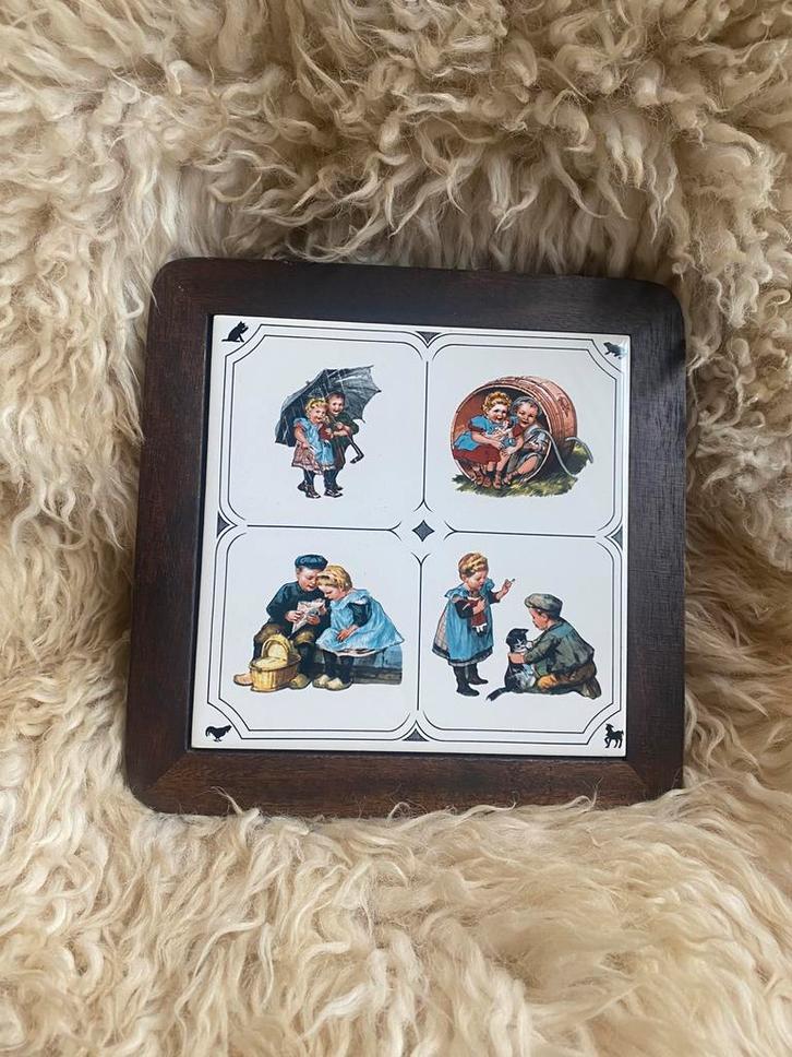 Vintage Ot en Sien pannen onderzetter, Huis en Inrichting, Woonaccessoires | Onderzetters, Zo goed als nieuw, Glas of Kopje, Ophalen of Verzenden