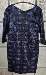 Expresso. Elegant blauw/ zwart jurkje. Mt 40., Maat 38/40 (M), Ophalen of Verzenden, Zo goed als nieuw, Knielengte