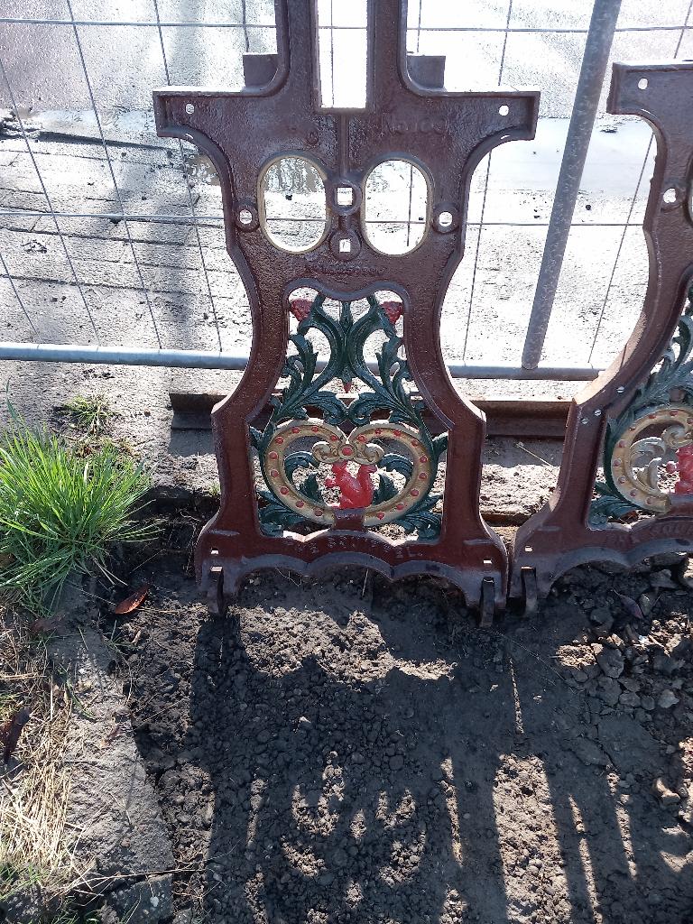 oude nostalchiese zij panelen van een mangel, Ophalen