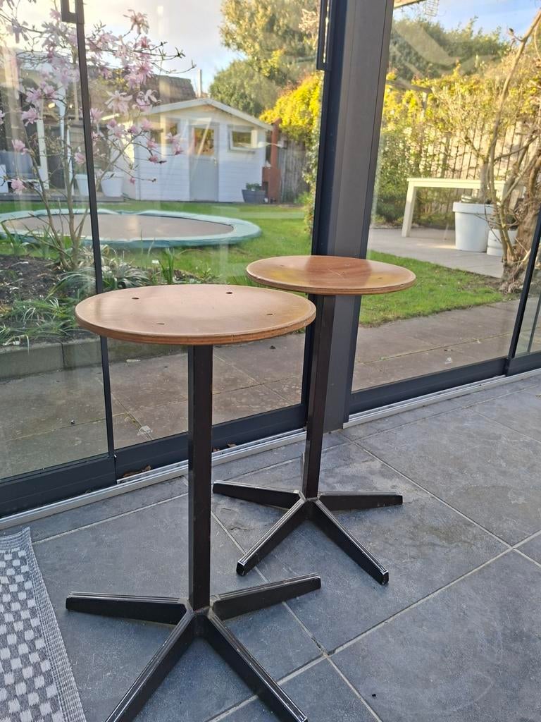 Vintage schoolkrukken, Ophalen, Gebruikt, Hout