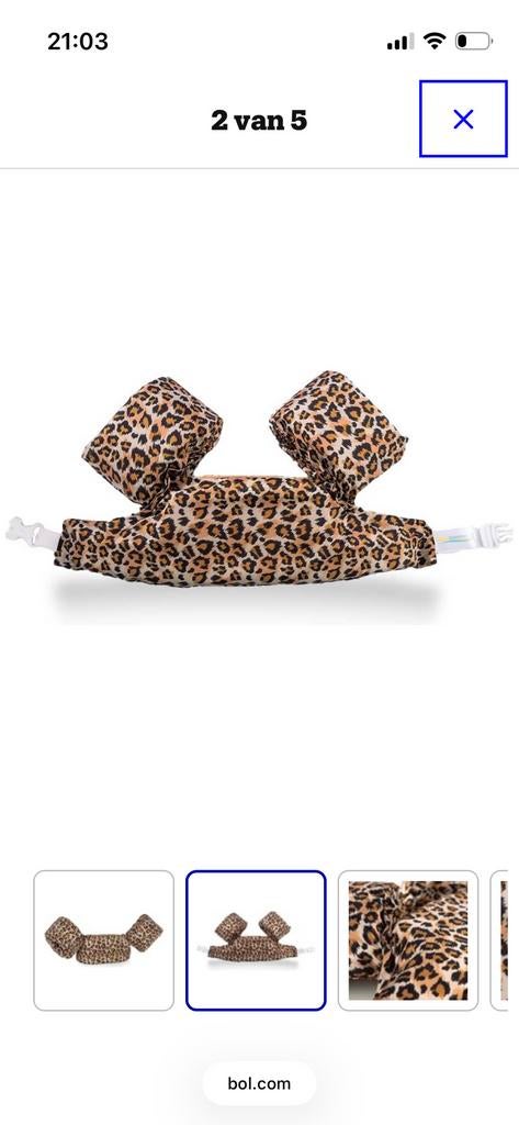 Happy swimmer, zwembandjes panter, Verzenden, One size, Jongen of Meisje, Zwem-accessoire