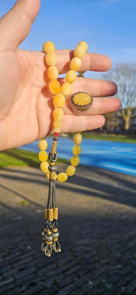 Tesbih amber, misbah amber, Rus kalingraad, kehribar, Ophalen of Verzenden, Nieuw, Overige materialen