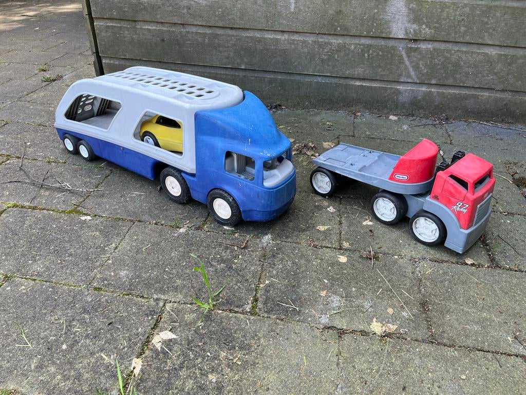 Grote speelgoed vrachtwagen met auto's - Little Tikes, Kinderen en Baby's, Speelgoed | Speelgoedvoertuigen, Ophalen, Gebruikt
