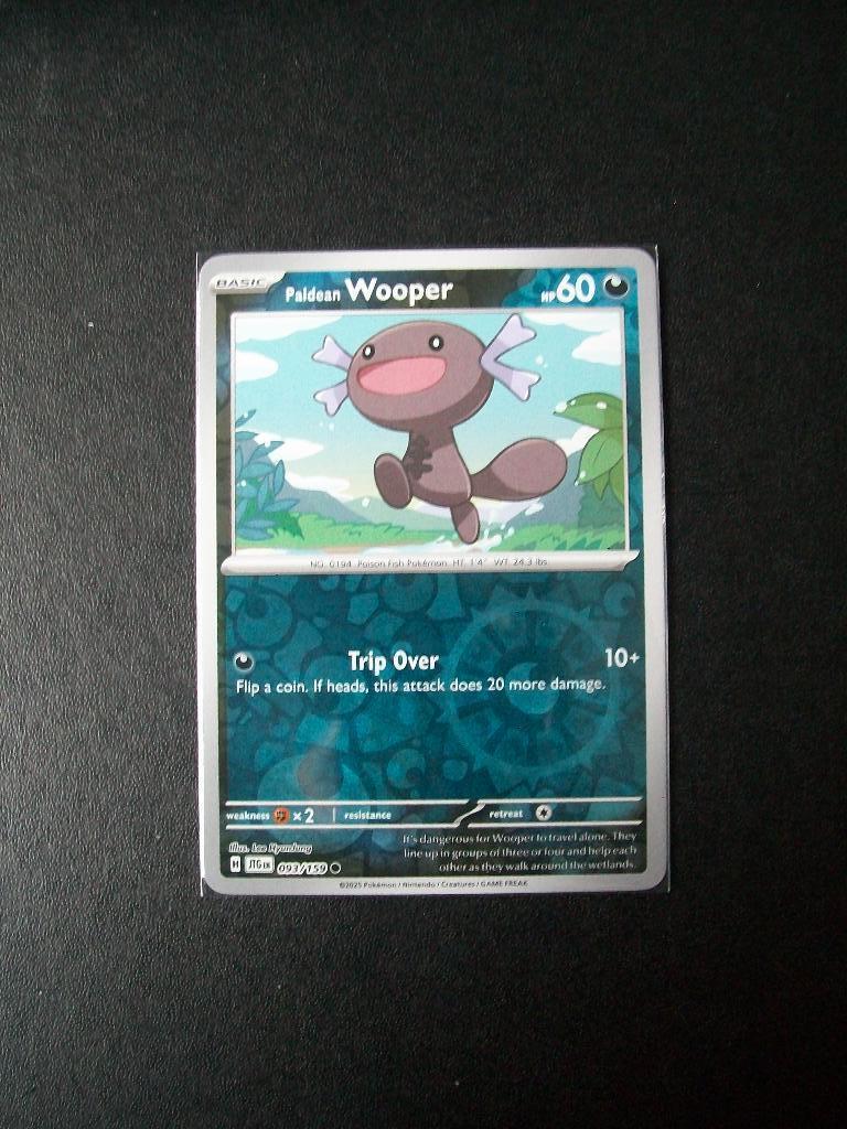 8219. Nieuwe Pokemon Kaart Holofoil Paldean WOOPER (093/159), Verzenden, Nieuw, Losse kaart, Foil