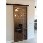 Brons binnendeuren met glas van hout afgelakt kant-en-klaar, Niet ingevuld, 80 tot 100 cm, Binnendeur, Niet ingevuld