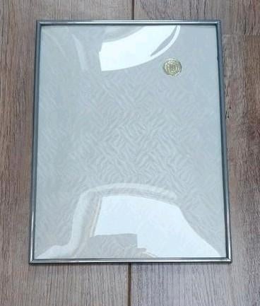 Jyden fotolijst zilverkleur met bol glas 18x24,5cm, Ophalen of Verzenden, Gebruikt