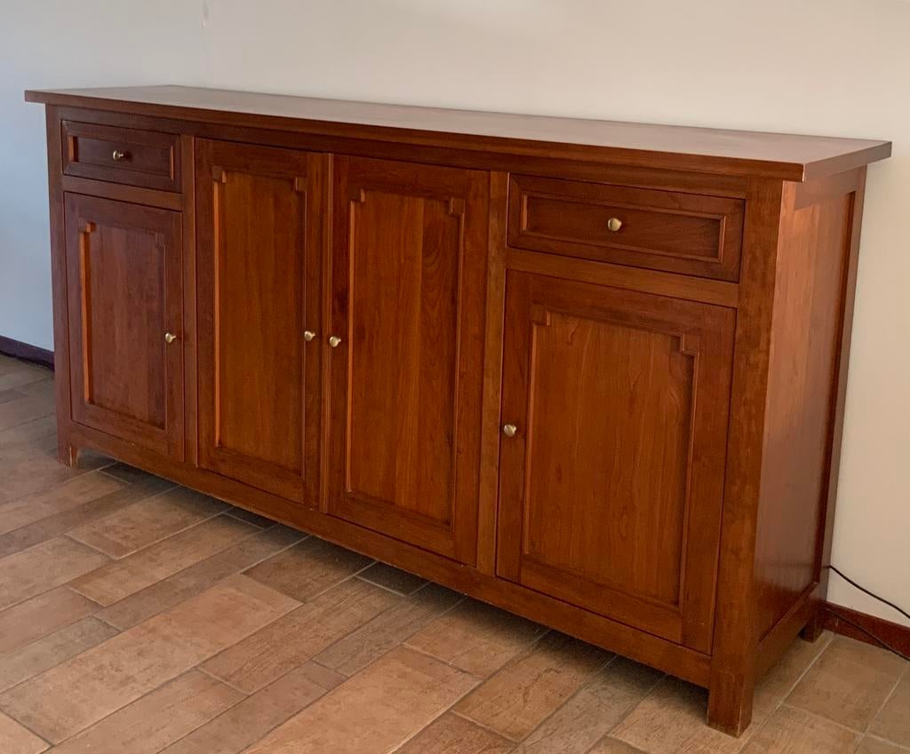 Massief kersenhout dressoir, Ophalen, Gebruikt, Met deur(en), 150 tot 200 cm