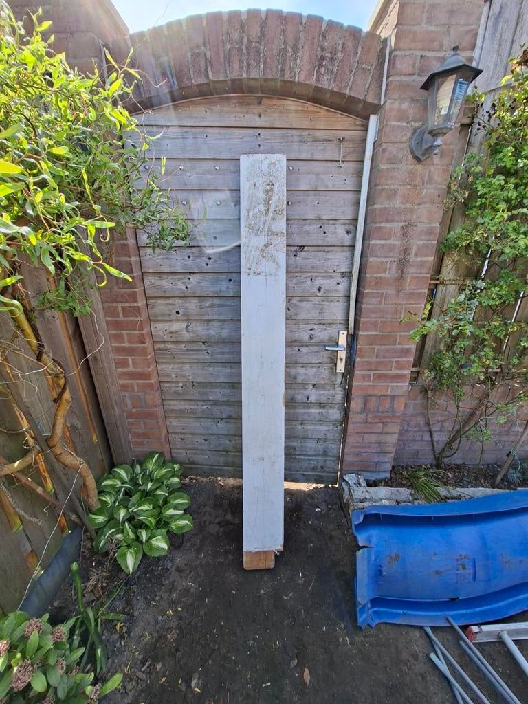 Gebruikt balkhout, Doe-het-zelf en Verbouw, Hout en Planken, Ophalen, Gebruikt, 200 tot 250 cm, 50 mm of meer