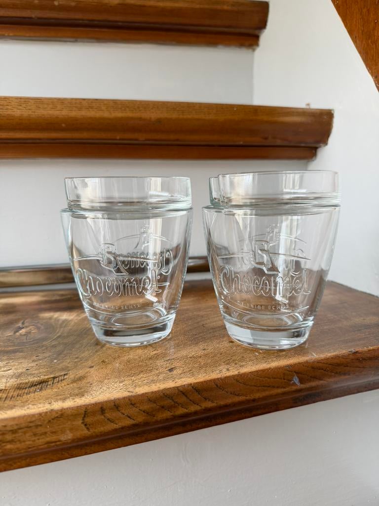 2x Chocomel glas met slagroomschaaltje, Verzamelen, Ophalen of Verzenden, Zo goed als nieuw, Gebruiksvoorwerp