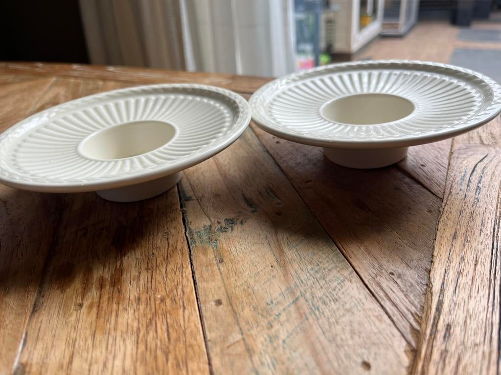 2 x waxinelicht houders Wedgewood Edme!, Ophalen of Verzenden, Zo goed als nieuw