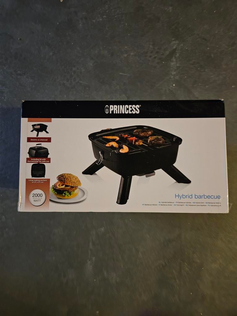 Princess Hybride Barbecue - Elektrisch en Houtskool, Ophalen of Verzenden, Nieuw, Princess