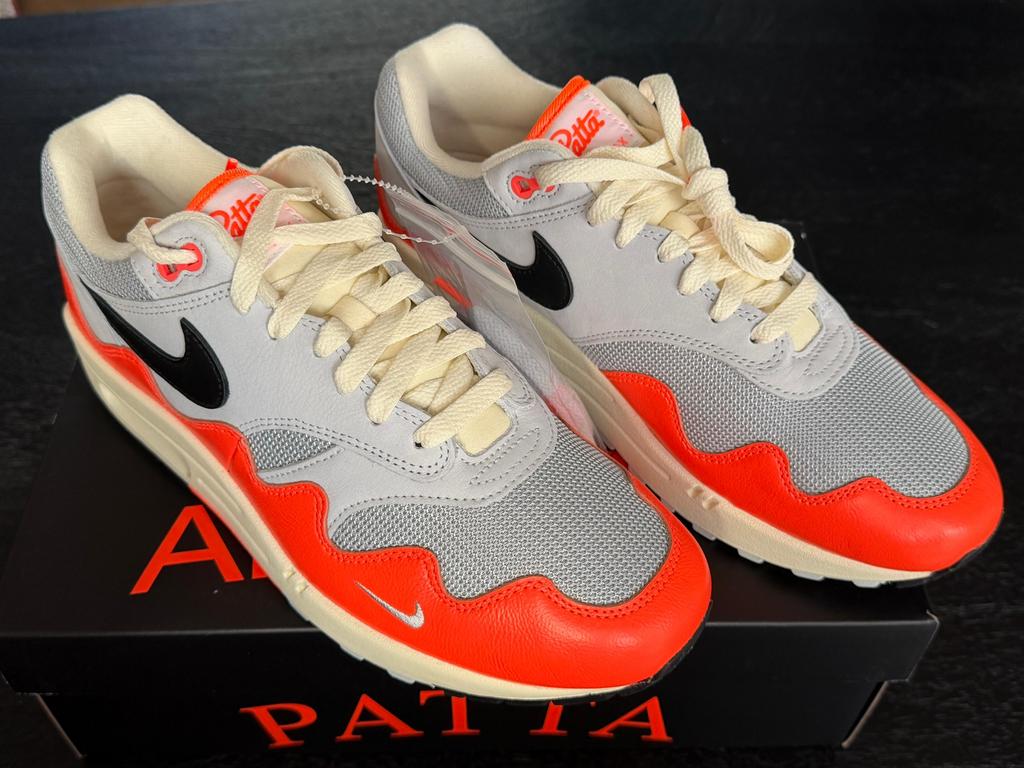 Nike air max 1 patta crimson black nieuw!!!!!!!!!!!!!, Ophalen of Verzenden, Zo goed als nieuw, Hardloopschoenen, Nike
