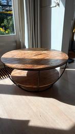 Ronde salontafel met twee bladen, Ophalen, Gebruikt, Rond, 50 tot 100 cm