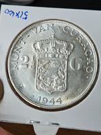 Rijksdaalder Curacao 1944 Wilhelmina, Postzegels en Munten, Munten | Nederland, Verzenden, Zilver, Koningin Wilhelmina, Losse munt