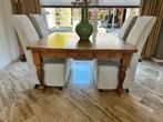 Mooie massief houten grenen eettafel 145x145 cm, Ophalen, Grenen blad, Gebruikt, Vierkant
