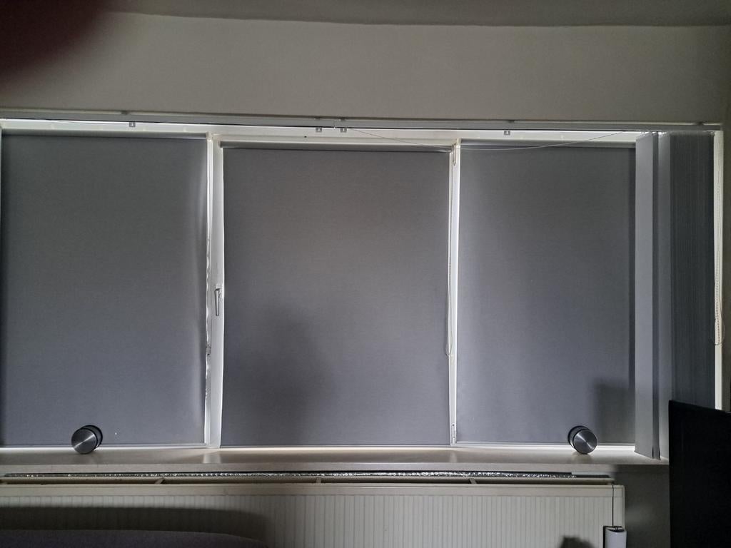 Lichtgrijze rolgordijnen, 3 stuks, Ophalen of Verzenden