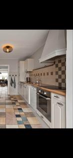 Gebruikte Keuken met Houten Blad en Apparatuur, Huis en Inrichting, Keuken | Complete keukens, Ophalen, Gebruikt, Wit, Enkelwandige keuken