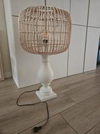 Grote staande lamp met rotan lampenkap., Ophalen, 75 cm of meer