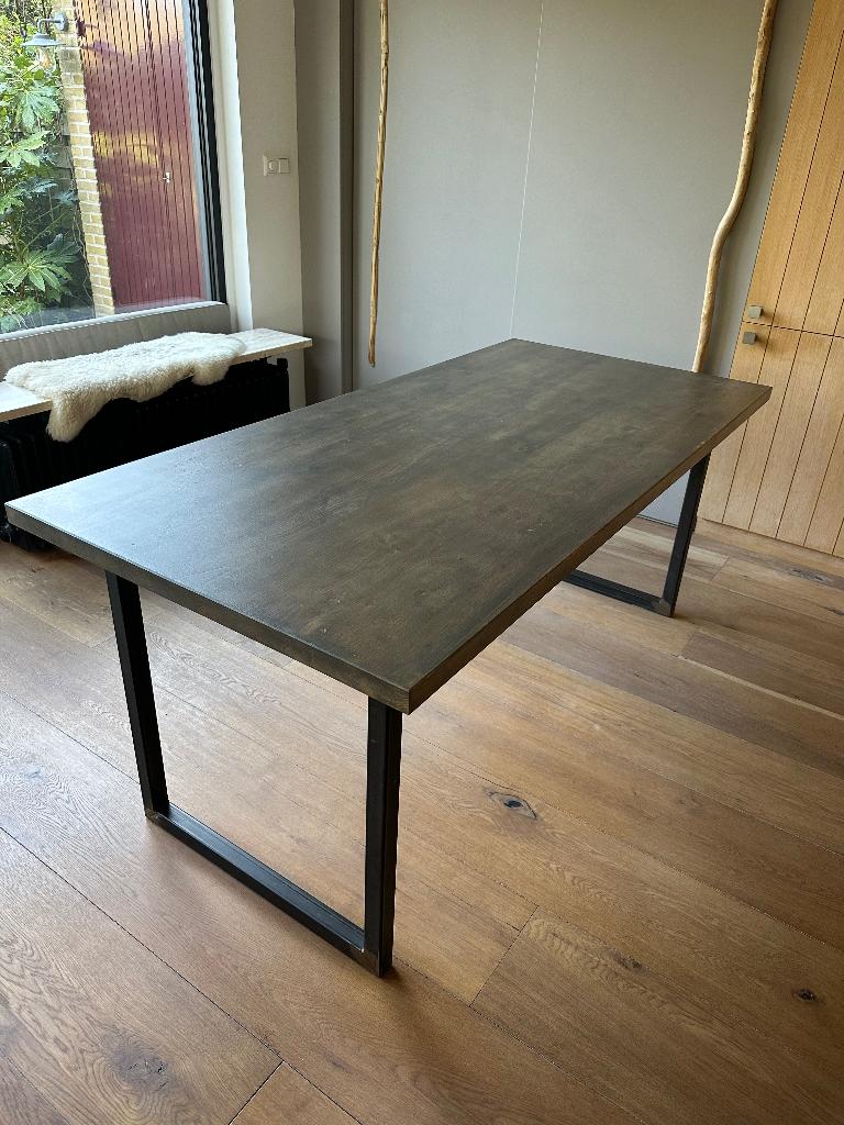 Eettafel tuintafel, Huis en Inrichting, Tafels | Eettafels, Ophalen, Gebruikt, Eikenhout, 50 tot 100 cm